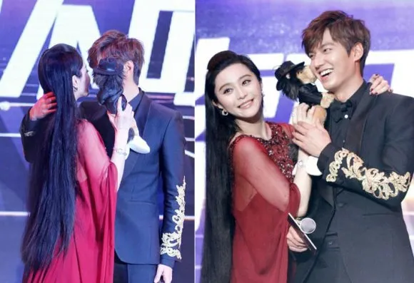 Lee Min Ho saat mencium Fan Bingbing @soompi.com