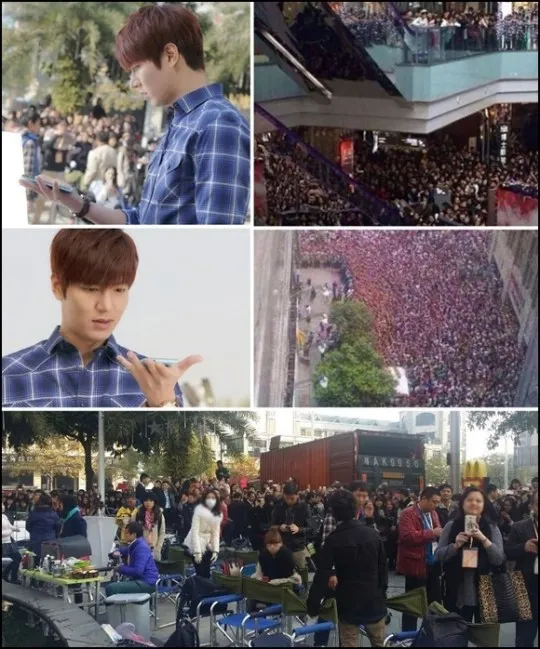 Fans Lee Min Ho memenuhi lokasi syuting di China @soompi.com
