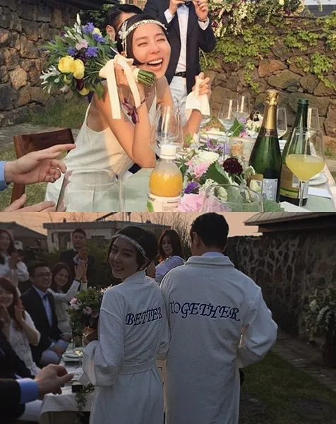 Pernikahan cantik Kim Na Young dengan saat sunset. ©soompi.com