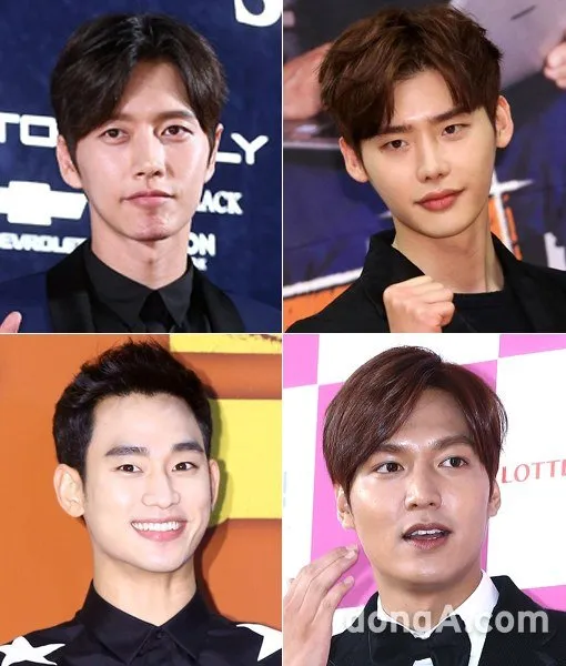 Mulai dari (kiri atas) nama Park Hae Jin, Lee Jong Suk, Kim Soo Hyun, dan Lee Min Ho pernah digunakan jadi sindikat penipuan. ©credit as tagged