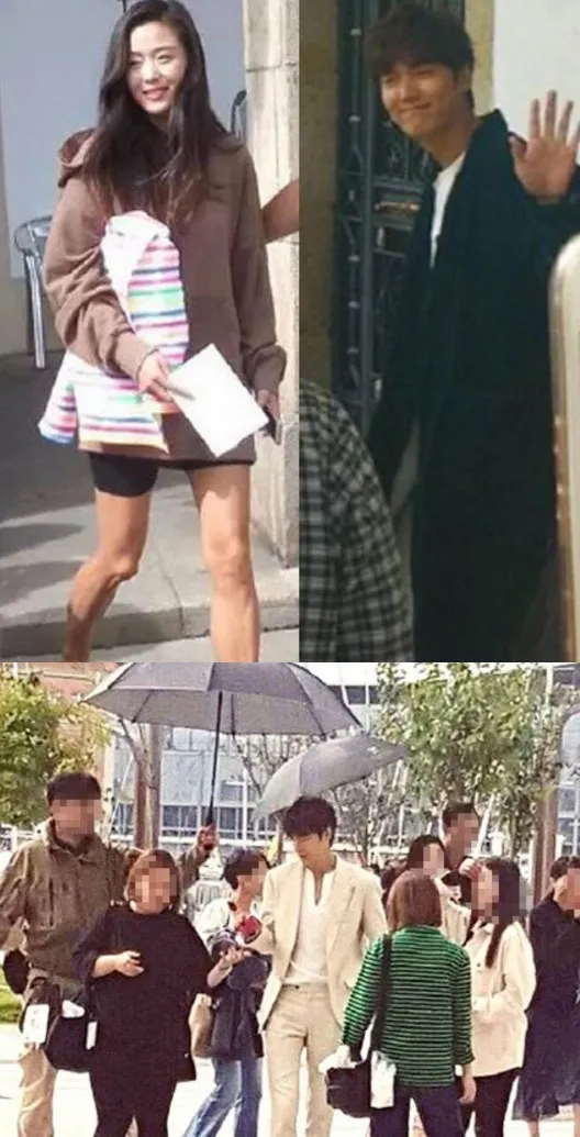 Lee Min Ho dan Jun Ji Hyun menyapa penggemar yang menemui mereka. ©soompi.com