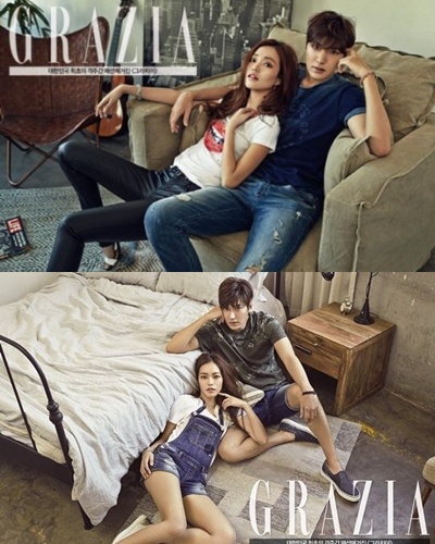 Lee Min Ho dan model cantik tampil mesra untuk sebuah pemotretan © Grazia