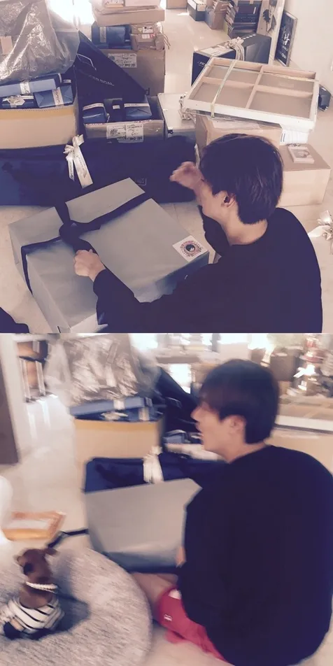Lee Min Ho dan semua hadiah dari fans. ©instagram/actorleeminho