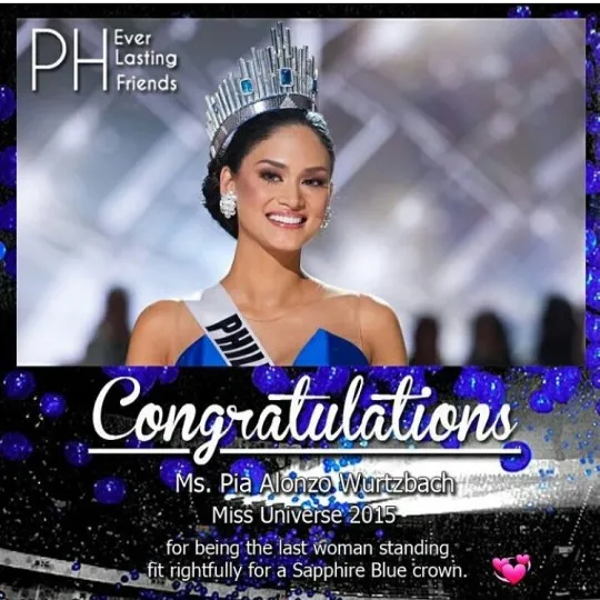 Pia Alonzo Wurtzbach dapat ucapan selamat spesial dari Leeteuk. © soompi.com