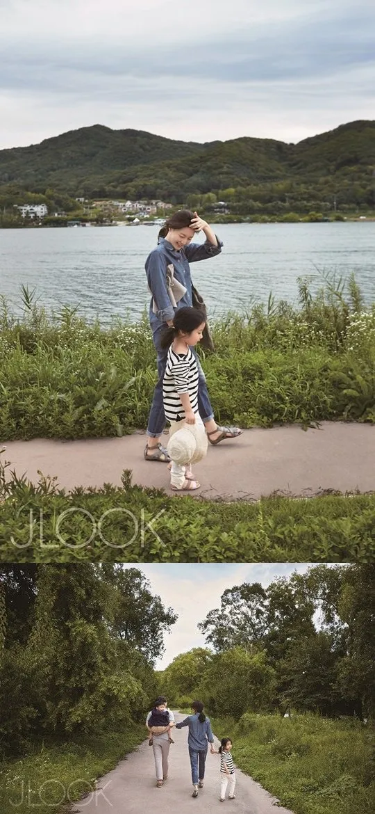 Momen Lee Young Ae dengan keluarga saat musim panas. ©credit as tagged