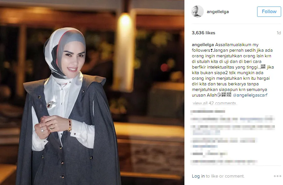 Angel Lelga balas sindiran Stevie? © Instagram.com/angellelga