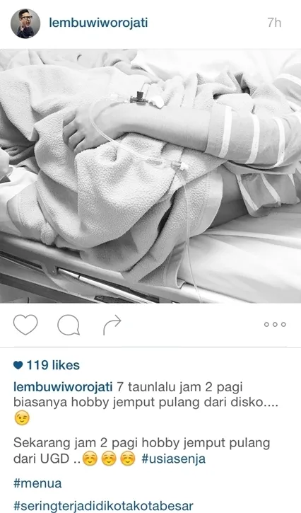 Lembu menuliskan tengah menjemput Masayu Anastasia sekitar pukul 02.00 WIB. ©instagram Lembu