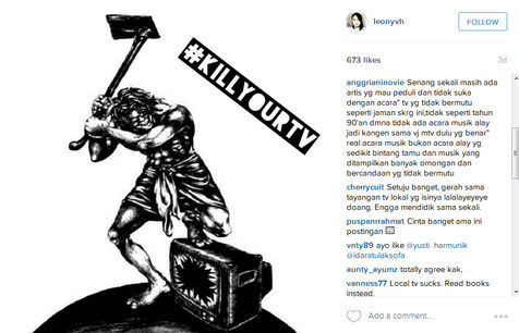 Kritikan pedas Leony untuk tayangan televisi Indonesia © Instagram/leonyvh