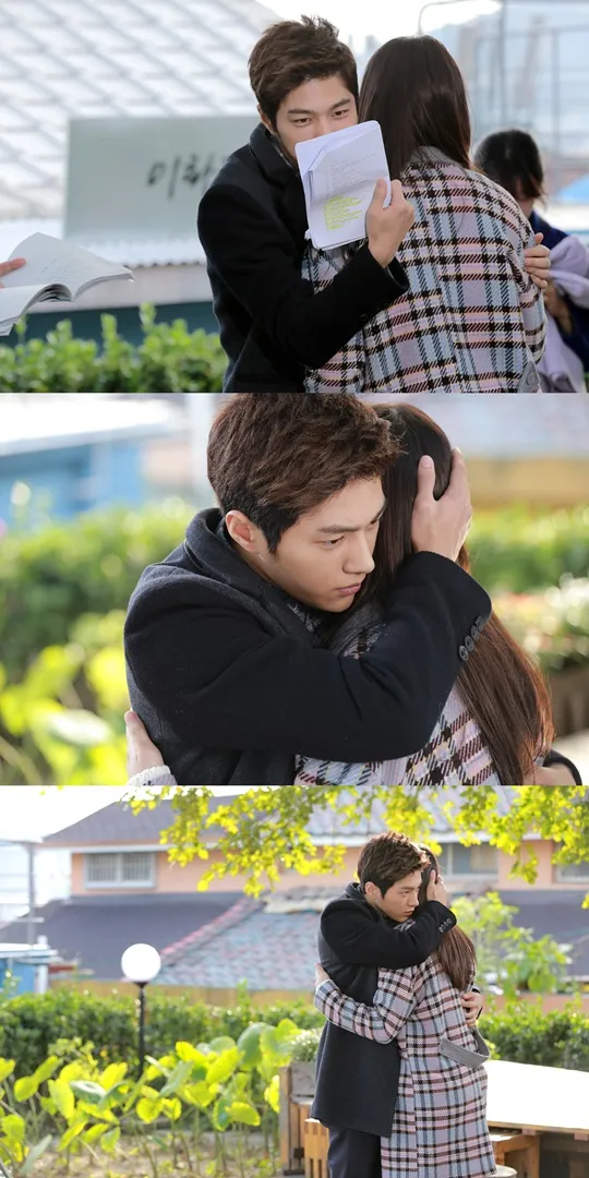 L Infinite memeluk Krystal f(x) di behind the scene 'My Lovely Girl' @mwave.interest.me