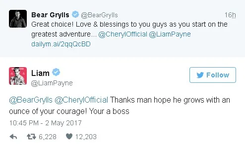 Bear menjadi nama yang dipilih Liam untuk jagoan kecilnya © twitter.com