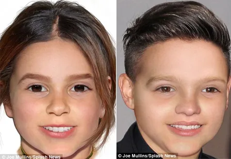 Inilah hasil prediksi tim forensik untuk anak Liam dan Cheryl © dailymail.co.uk