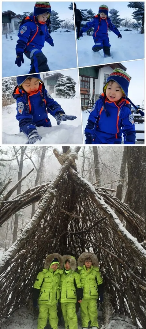 Song triplets seru banget main salju. © soompi.com