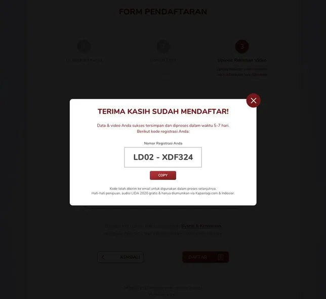 Audisi online LIDA 2020 (credit: Kapanlagi.com)