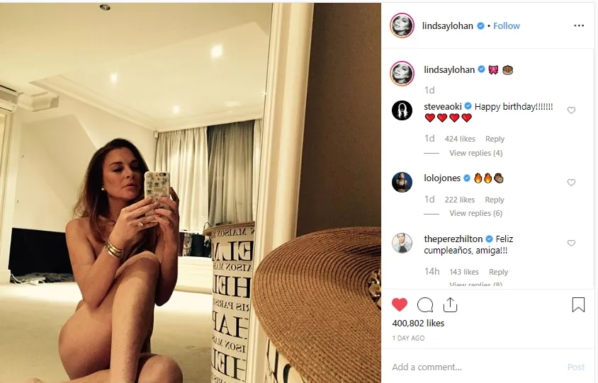 © instagram/lindsaylohan