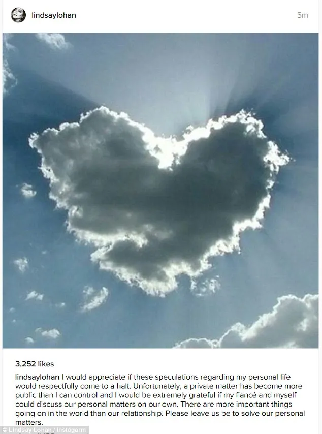 Postingan Lindsay soal masalahnya dengan Egor © instagram.com/lindsaylohan