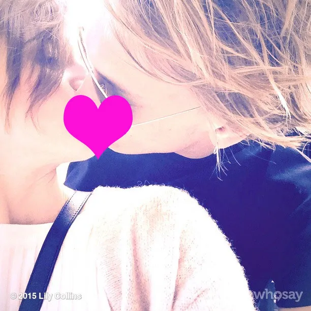 Lily Collins unggah foto ciuman bersama Jamie Campbell © Instagram/Lily Collins