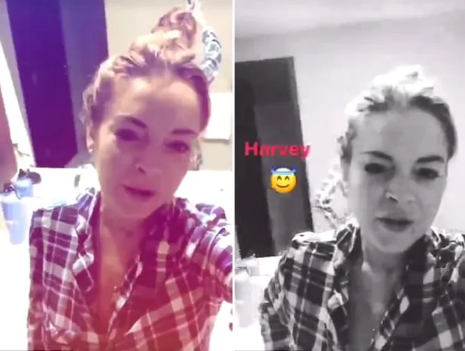 Postingan Lindsay tentang Harvey yang sudah terhapus © instagram.com/lindsaylohan