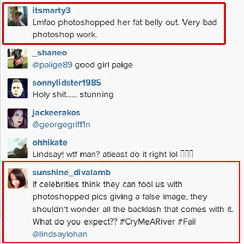 Komentar dari follower Lindsay @ instagram.com/lindsaylohan