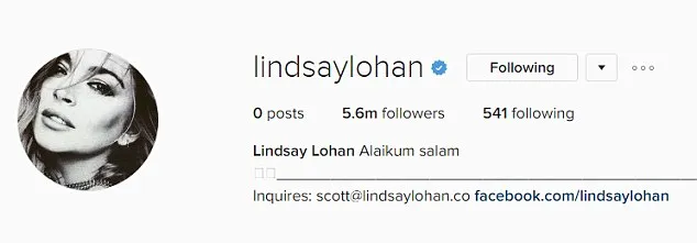 Lindsay hapus semua fotonya di Instagram © instagram.com/lindsaylohan