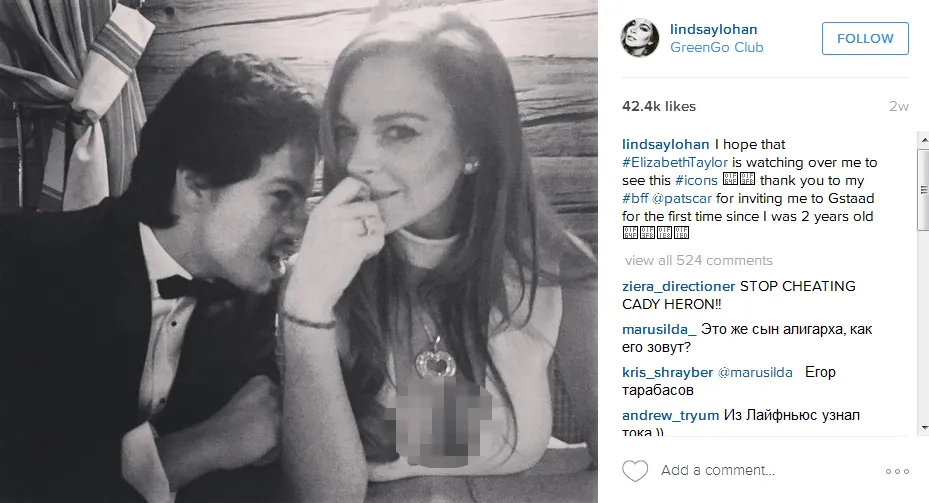 LiLo dan Egor, cocok? © Instagram/lindsaylohan