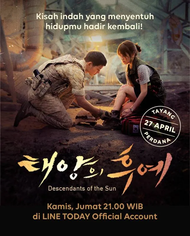 DESCENDANTS OF THE SUN tayang di LINE TODAY. ©LINE