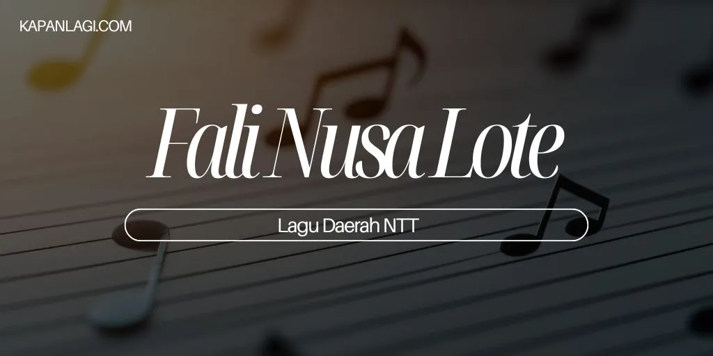 Lagu Daerah NTT - Fali Nusa Lote