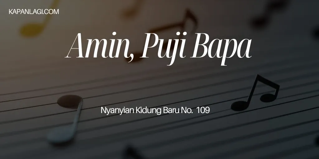 Lirik NKB 110 Amin Puji Bapa