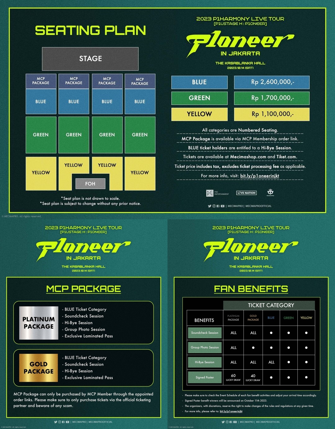 Seat List P1Harmony Live Tour 2023 in Jakarta (Credit: mecimapro)