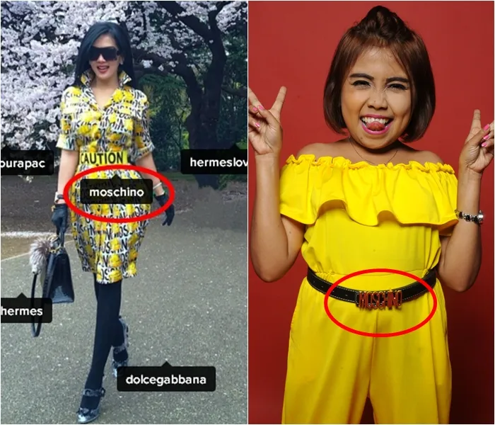 Lolly & Syahrini sama-sama menyukai brand mewah Moschino. / © Instagram - KapanLagi.com®