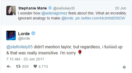 Disinggung fans, Lorde mengakui kesalahannya dan meminta maaf di Twitter © Paper Magazine/Twitter.com