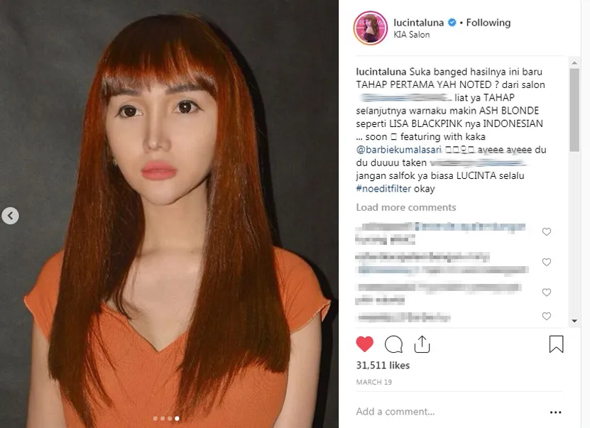 Lucinta Luan credit: instagram/lucintaluna/
