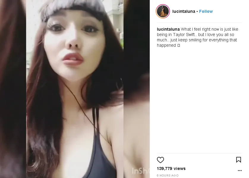 Lucinta bilang dirinya mirip dengan Taylor Swift © instagram.com/lucintaluna