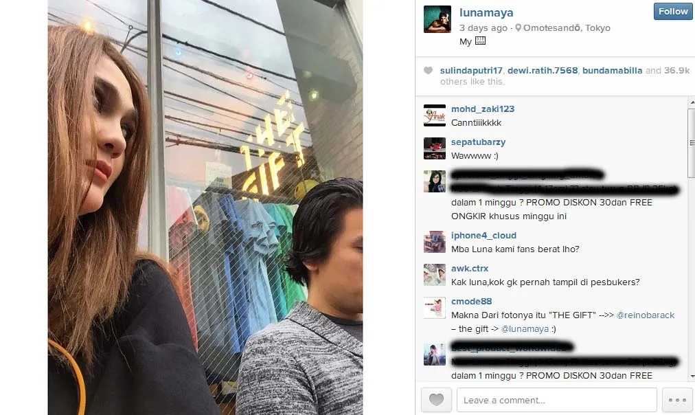Luna Maya dan Reino sedang di Jepang. @instagram/lunamaya