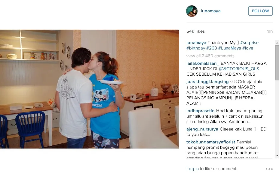 Surprise! Happy birthday, Luna! ;) © instagram.com/lunamaya