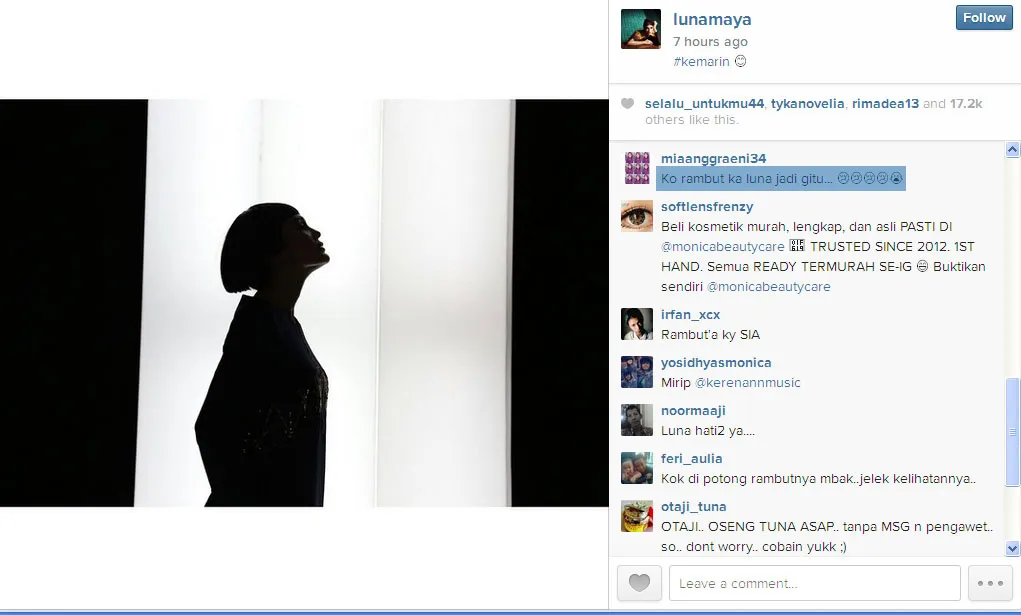 Luna Maya @foto: instagram.com/lunamaya