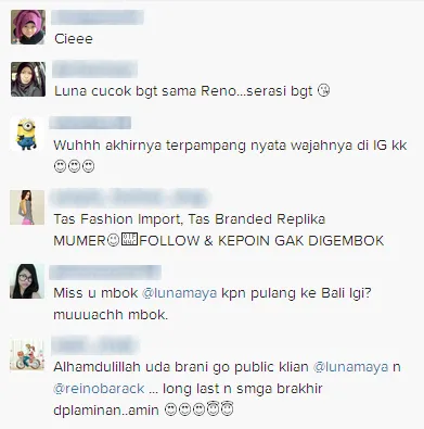 Komentar fans mengenai postingan Luna / © Instagram