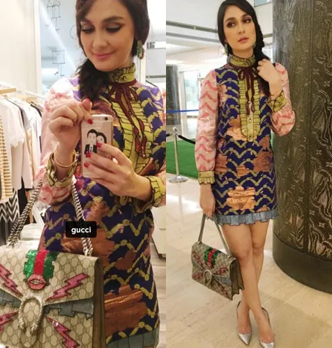 Luna Maya tampil elegan dengan tas branded mewah miliknya. ©Instagram/lunamaya