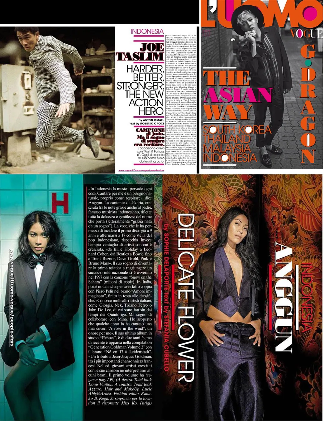 G-Dragon - Joe Taslim - Anggun C Sasmi untuk L'Uomo Vogue