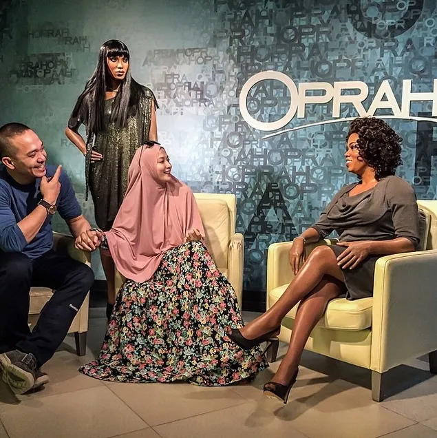 Foto Lyra Virna dan Fadlan ketika 'tampil di The Oprah Show' © instagram/fadlanmuhammad