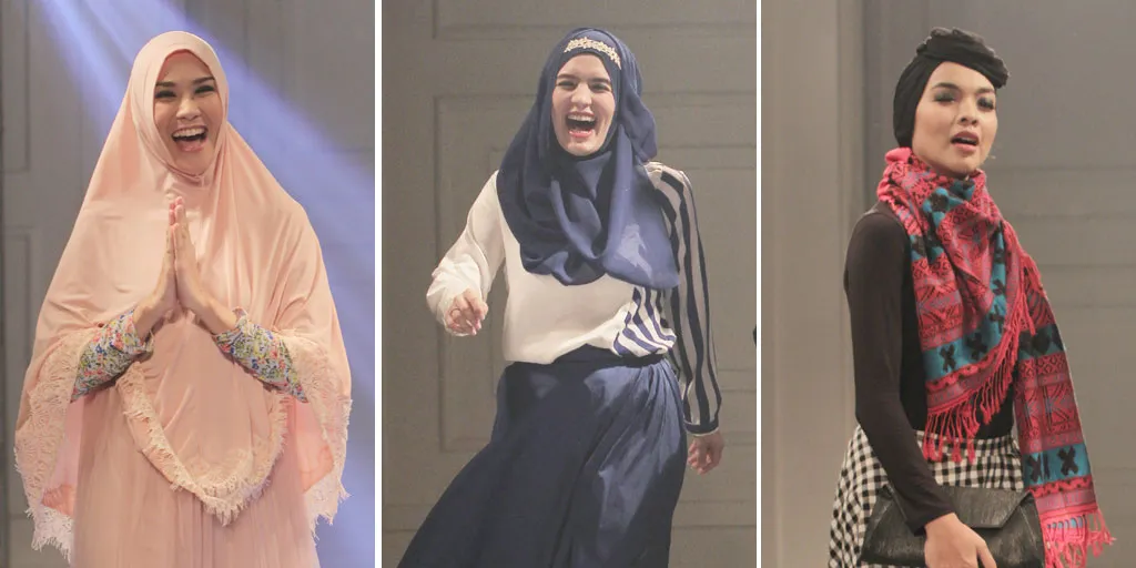 Rupa-rupa hijab yang dihadirkan Hanung dalam filmnya. (Dapur Film)