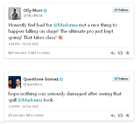 Ucapan simpati untuk Madonna © nme.com