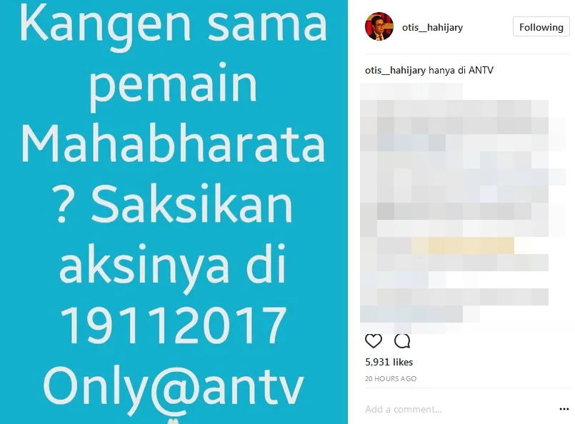 Pemain Mahabharata ke Indonesia lagi ©instagram/otis__hahijary