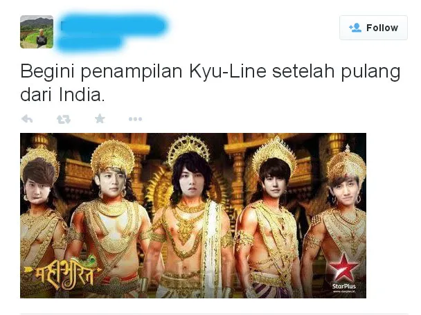 Para member Kyu-Line yang mendadak jadi bintang Mahabharata. @ronzzykevin Twitter