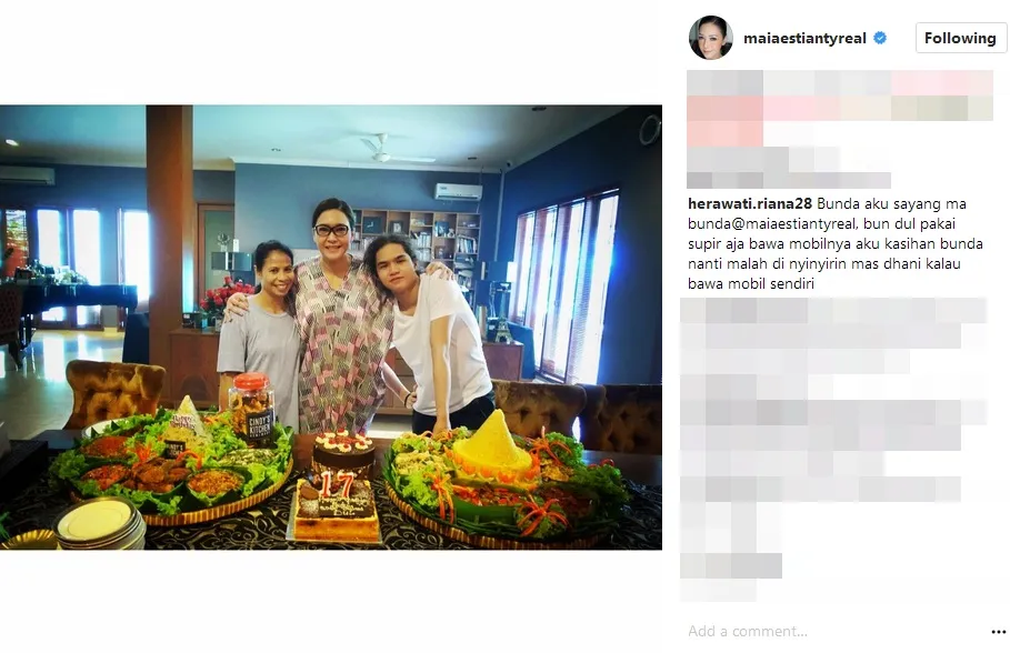 Netizen minta Maia berikan sopir untuk Dul ©instagram/maiaestiantyreal