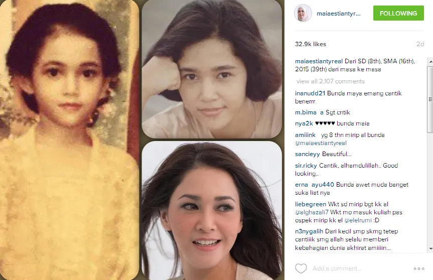 Maia kecil mirip Al? @instagram/maiaestiantyreal