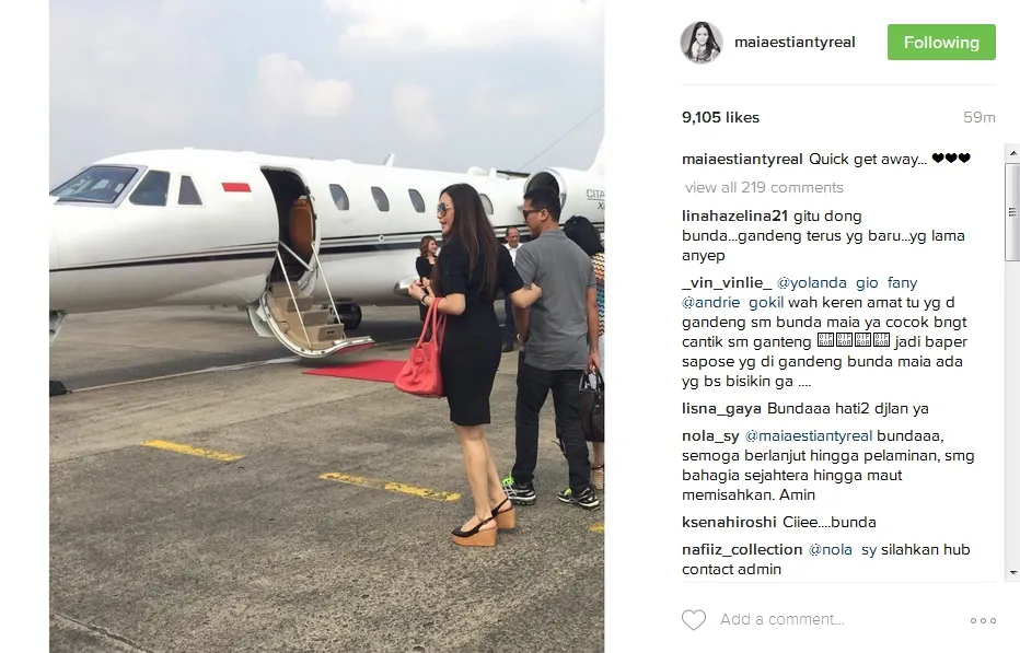 Maia liburan bareng pacar? © Instagram.com/maiaestiantyreal
