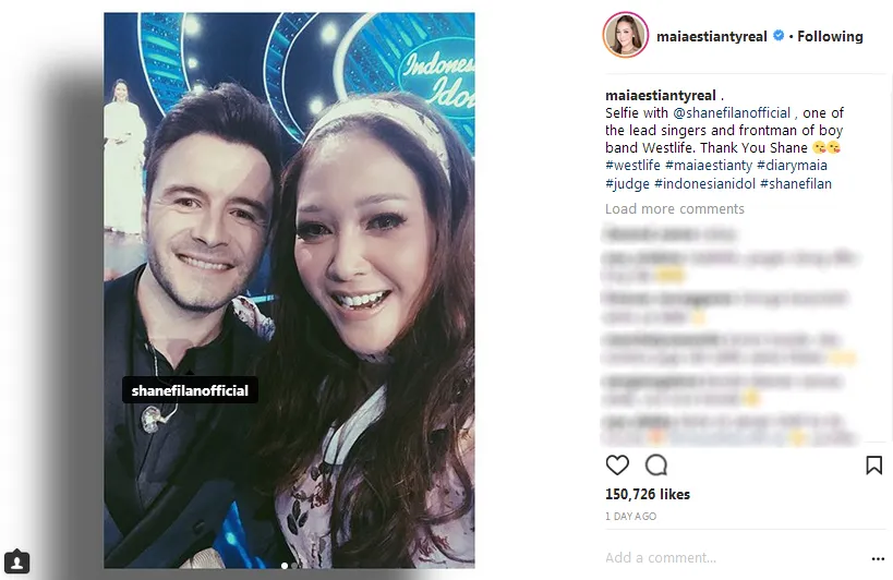 Maia selfie bareng Shane / Credit: @maiaestiantyreal