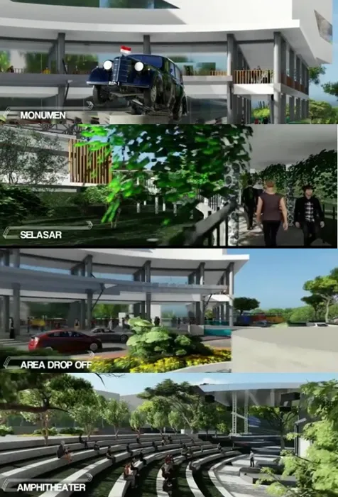 Bagian luar dari museum rancangan Anisa © instagram.com/anisarahma_12