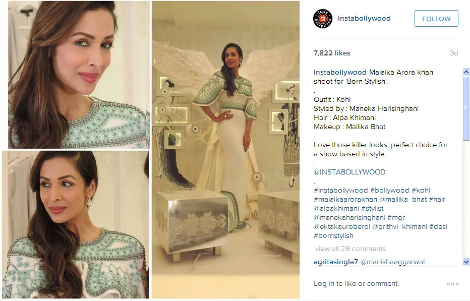 Ini dia pose Malaika yang tampak glamor dan cantik © Instagram.com/instabollywood