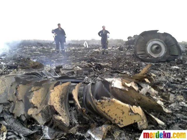 Reruntuhan Malaysia Airlines. ©merdeka.com